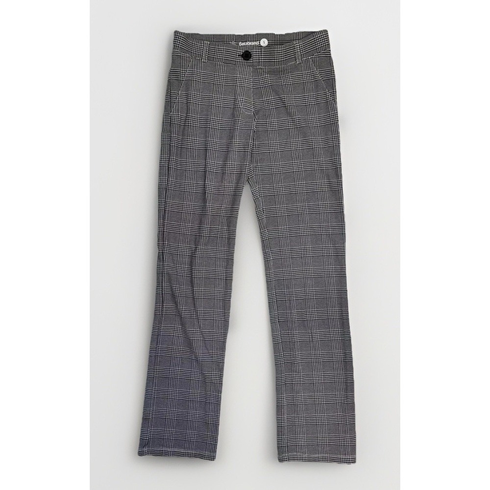 Betabrand Classic Dress‎ Straight Leg Yoga Pants / Black & White Plaid / Small